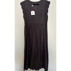 Anne Klein Maxi Dress Embroidered Cotton Womens size 12 New